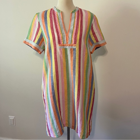 J.Crew Women’s Striped Cotton Linen Dress – Size Medium jcrew j crew - Picture 1 of 8
